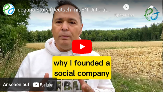 Video laden: ecoana Story - Warum wir 50% an gemeinnützige Projekte weitergeben. Weg von Ausbeutung und Egoismus, hin zu Fairness, Zusammenhalt und Nachhaltigkeit.