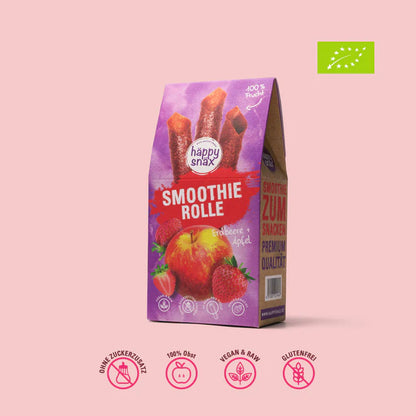 Häppy Snäx Smoothie Rolle - Erdbeere mit Apfel (35g)