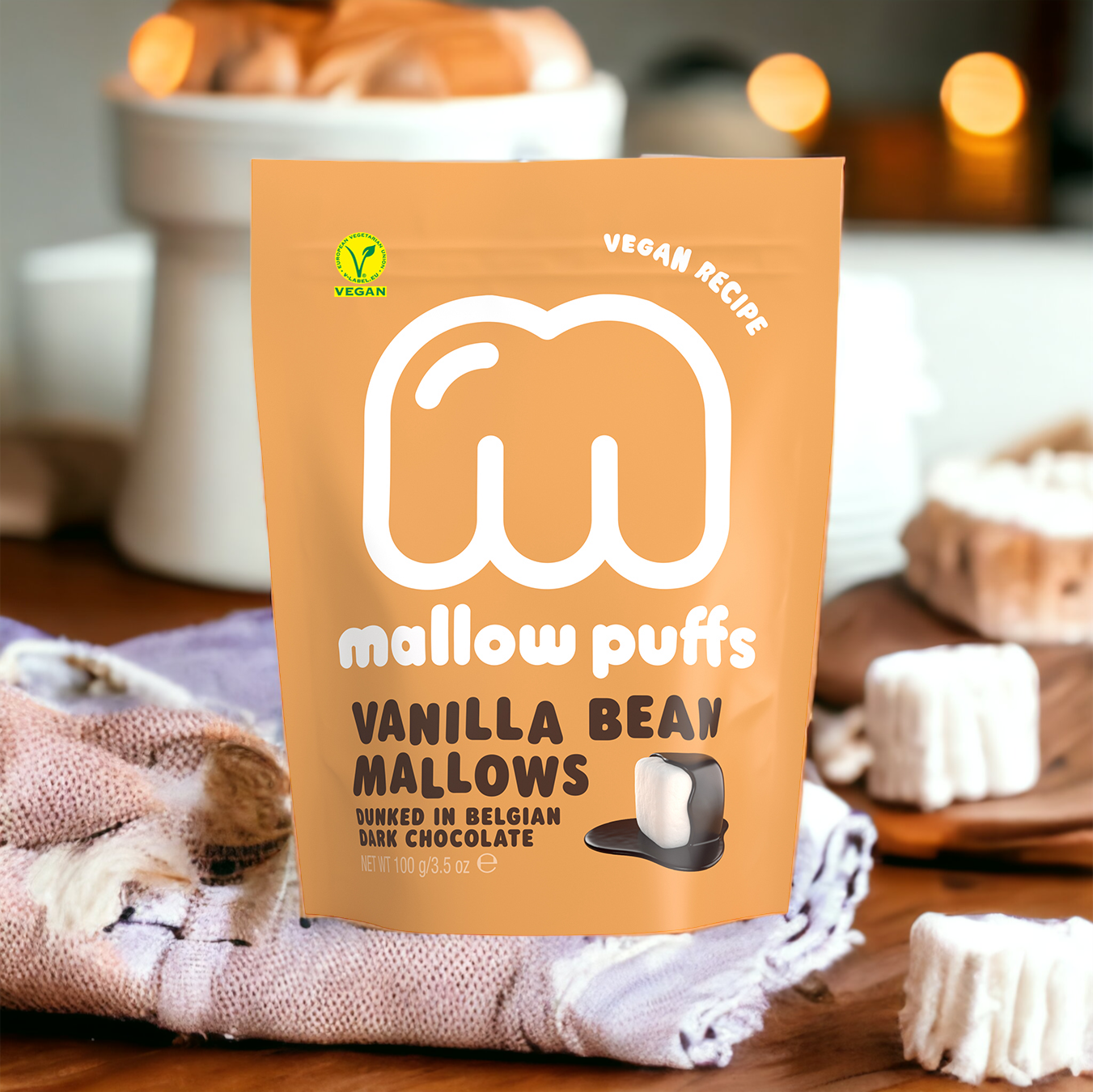 Mallow Puffs Vanilla Bean Vegan (100g)