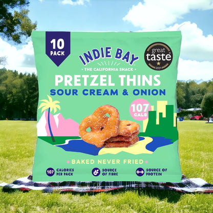 POS - Indie Bay - Pretzel Thins Sour Cream & Onion (24g)